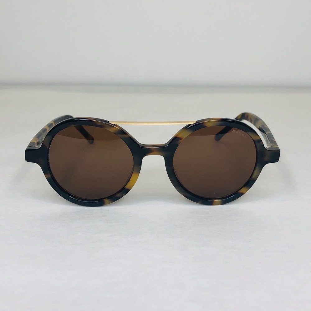 Vivien Tortoise Demi KOMONO Sunglasses 🕶 round brown gold - Picture 6 of 11